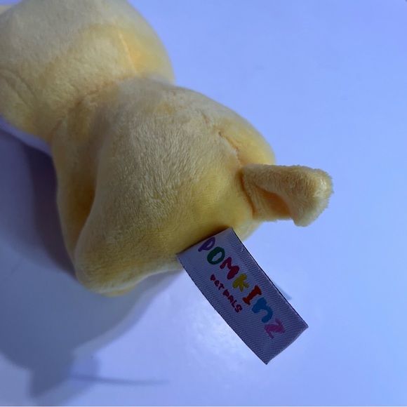 Pomkinz Pet Pals Tie Dye Yellow Plush Unicorn Dogs 7" Stuffed Animal Lot of 2 - Picture 7 of 7